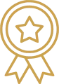 Award ribbon with star design